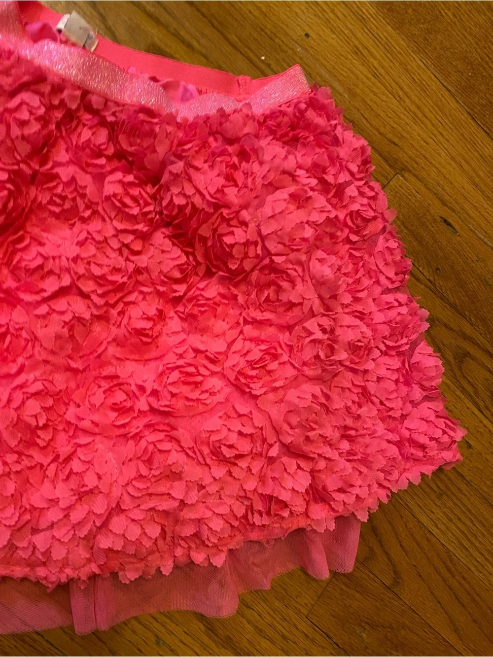 The Children's Place Hot Pink Floral Appliqué Skirt size large
